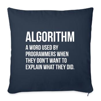 Algorithm Programming Informatic Geschenk - Sofakissenbezug 45 x 45 cm - Navy - Vorne