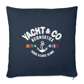 Yacht Co Noirmoutier - Sofa pillowcase 17,3'' x 17,3'' (45 x 45 cm) - navy - Front