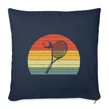 Tennis vintage retro - Sofa pillowcase 17,3'' x 17,3'' (45 x 45 cm) - navy - Front