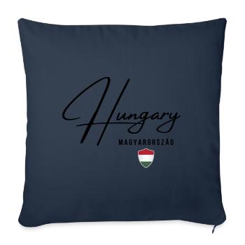 Hungarian flag, Hungarian pride - Sofa pillowcase 17,3'' x 17,3'' (45 x 45 cm) - navy - Front