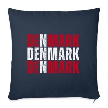 Flag of Denmark, Danish pride - Sofa pillowcase 17,3'' x 17,3'' (45 x 45 cm) - navy - Front