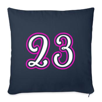 23 Zahl nummer - Sofakissenbezug 45 x 45 cm - Navy - Vorne