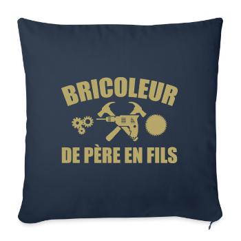 Handyman from Father to Son DIY Tools - Sofa pillowcase 17,3'' x 17,3'' (45 x 45 cm) - navy - Front