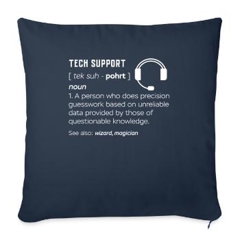 TECH SUPPORT - Sofa pillowcase 17,3'' x 17,3'' (45 x 45 cm) - navy - Front