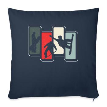 Snowboarding Snowboarder Snowboard Design Chemise - Housse de coussin décorative 45 x 45 cm - bleu marine - Devant