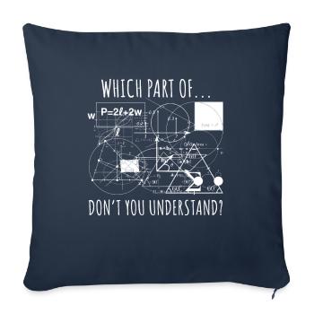 Physics Mechanical Engineering Complex Formulas Nerd - Sofa pillowcase 17,3'' x 17,3'' (45 x 45 cm) - navy - Front