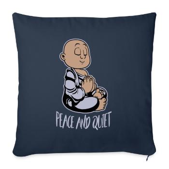 Calme et paix Moench - Housse de coussin décorative 45 x 45 cm - bleu marine - Devant
