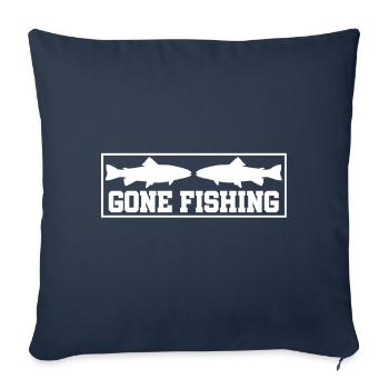 Gone Fishing - Sofa pillowcase 17,3'' x 17,3'' (45 x 45 cm) - navy - Front