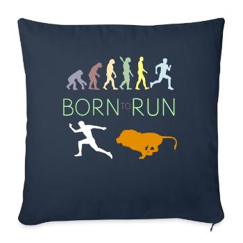 Born to run EVOLUTION - Sofa pillowcase 17,3'' x 17,3'' (45 x 45 cm) - navy - Front