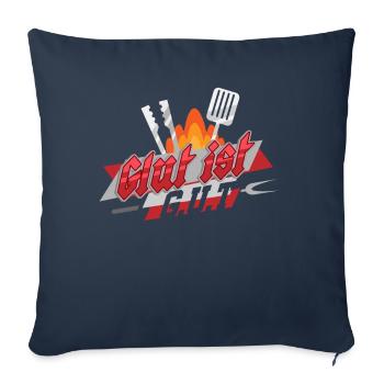 Grillmeister Embers is good - Sofa pillowcase 17,3'' x 17,3'' (45 x 45 cm) - navy - Front