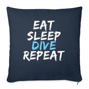 Plongeurs Plongeurs Plongée - Housse de coussin décorative 45 x 45 cm - bleu marine - Devant