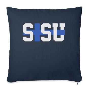 Sisu Finnish Finnish Finnish Flag - Sofa pillowcase 17,3'' x 17,3'' (45 x 45 cm) - navy - Front