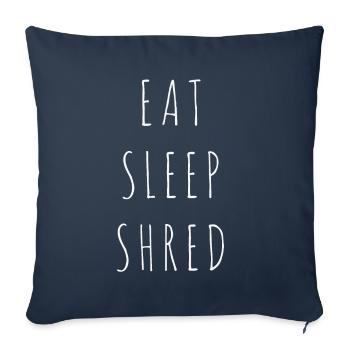 Shred Snowboard Ski - Housse de coussin décorative 45 x 45 cm - bleu marine - Devant