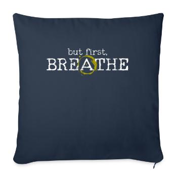 Zen Yoga Achtsamkeit Meditation - Sofakissenbezug 45 x 45 cm - Navy - Vorne