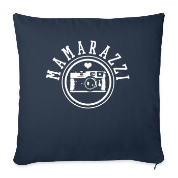Mamarazzi Camera Photographer Mama - Sofa pillowcase 17,3'' x 17,3'' (45 x 45 cm) - navy - Front