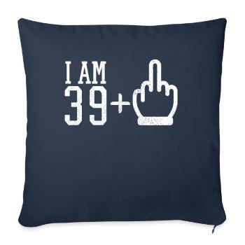40 years old 40th birthday - Sofa pillowcase 17,3'' x 17,3'' (45 x 45 cm) - navy - Front