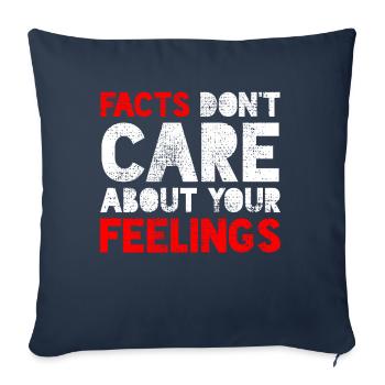 Fakten Gefühle Zitate Zitate Sprüche Sprüche - Sofakissenbezug 45 x 45 cm - Navy - Vorne