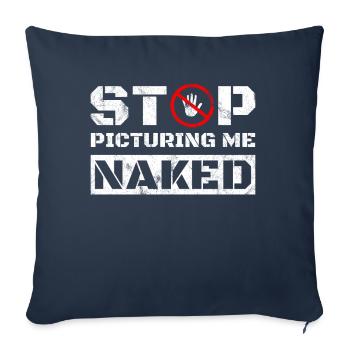 Humour sarcastique - Housse de coussin décorative 45 x 45 cm - bleu marine - Devant
