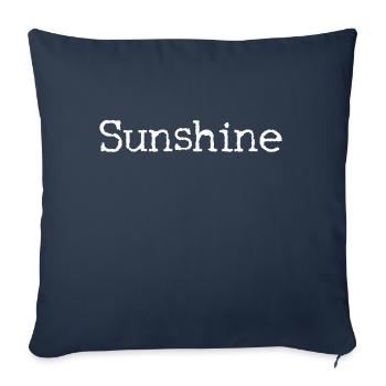 Soleil soleil soleil - Housse de coussin décorative 45 x 45 cm - bleu marine - Devant