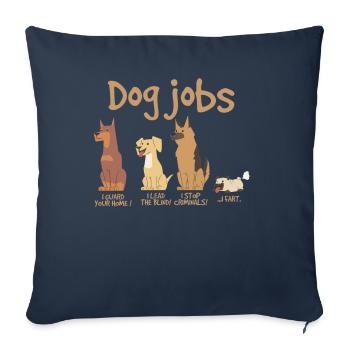 Dog Jobs Animal Pet - Sofa pillowcase 17,3'' x 17,3'' (45 x 45 cm) - navy - Front