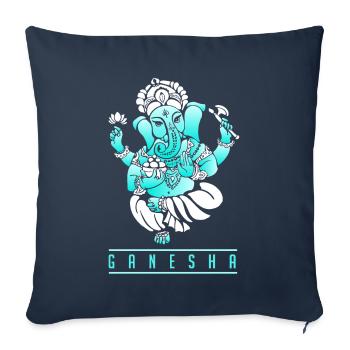Ganesha Ganesh Ganesh Elefantengott - Housse de coussin décorative 45 x 45 cm - bleu marine - Devant