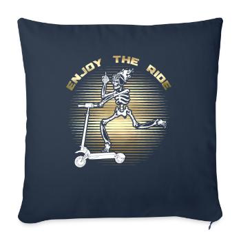 Scooter électrique Scooter - Housse de coussin décorative 45 x 45 cm - bleu marine - Devant