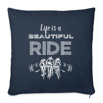 Radfahren Fahrradfahren Fahrradfahren - Sofakissenbezug 45 x 45 cm - Navy - Vorne