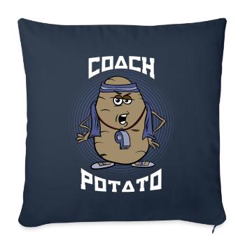 Potato potato - Sofa pillowcase 17,3'' x 17,3'' (45 x 45 cm) - navy - Front