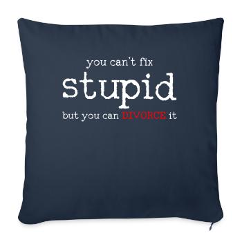 Scheidung - Sofakissenbezug 45 x 45 cm - Navy - Vorne