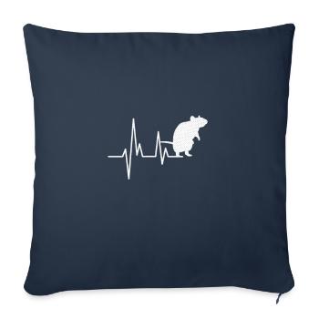 Rat - Sofa pillowcase 17,3'' x 17,3'' (45 x 45 cm) - navy - Front