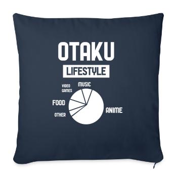 Anime Manga Otaku Lifestyle - Housse de coussin décorative 45 x 45 cm - bleu marine - Devant