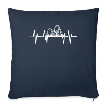 Achterbahn Herzschlag - Sofakissenbezug 45 x 45 cm - Navy - Vorne