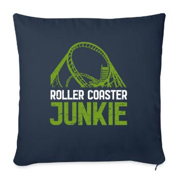 Achterbahn Junkie - Sofakissenbezug 45 x 45 cm - Navy - Vorne