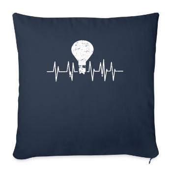 Hot air balloon ballooning - Sofa pillowcase 17,3'' x 17,3'' (45 x 45 cm) - navy - Front