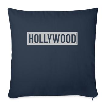 Hollywood - Housse de coussin décorative 45 x 45 cm - bleu marine - Devant