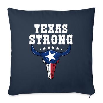 Longhorn Texas Flag - Sofa pillowcase 17,3'' x 17,3'' (45 x 45 cm) - navy - Front