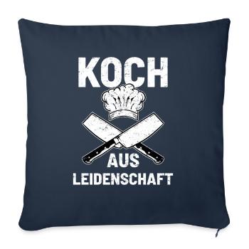 Cuisine cuisinier cuisinier - Housse de coussin décorative 45 x 45 cm - bleu marine - Devant