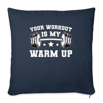 Weightlifting workou - Sofa pillowcase 17,3'' x 17,3'' (45 x 45 cm) - navy - Front