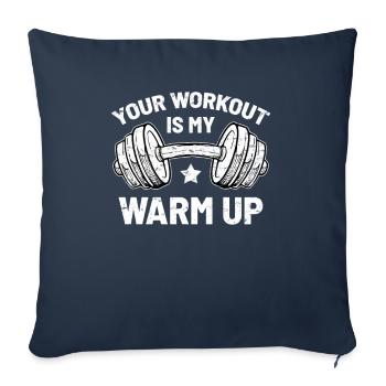 Weightlifting in the gym - Sofa pillowcase 17,3'' x 17,3'' (45 x 45 cm) - navy - Front