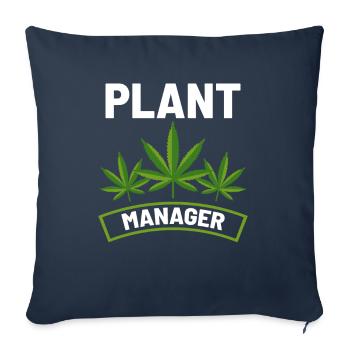 Directeur d'usine - Housse de coussin décorative 45 x 45 cm - bleu marine - Devant