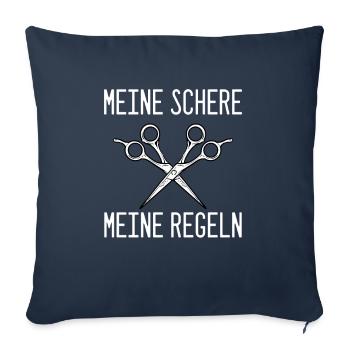 Schere Friseure Friseur - Sofakissenbezug 45 x 45 cm - Navy - Vorne