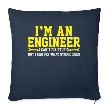 Engineer engineering - Sofa pillowcase 17,3'' x 17,3'' (45 x 45 cm) - navy - Front