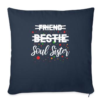 Friend Beast Soul Sister - Sofa pillowcase 17,3'' x 17,3'' (45 x 45 cm) - navy - Front