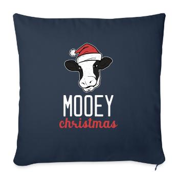 Costume De Vache De Noël - Housse de coussin décorative 45 x 45 cm - bleu marine - Devant