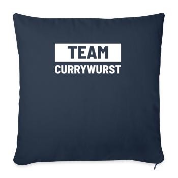 Team Currywurst Deutsche Küche - Sofakissenbezug 45 x 45 cm - Navy - Vorne