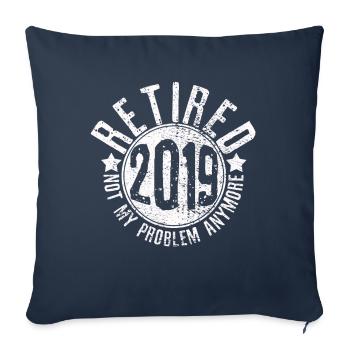 Retirement 2019 retirement - Sofa pillowcase 17,3'' x 17,3'' (45 x 45 cm) - navy - Front