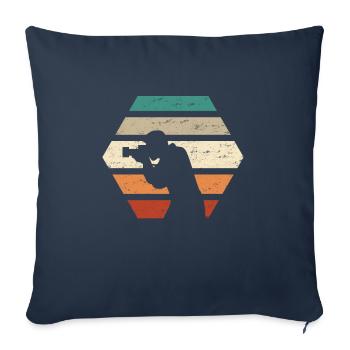 Photographer Photographer Photographer - Sofa pillowcase 17,3'' x 17,3'' (45 x 45 cm) - navy - Front