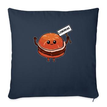 Leberkäs Meat Cheese - Sofa pillowcase 17,3'' x 17,3'' (45 x 45 cm) - navy - Front