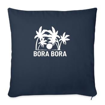 Bora Bora Bora Tropical Beach - Sofa pillowcase 17,3'' x 17,3'' (45 x 45 cm) - navy - Front