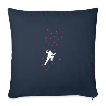 bouldering - Sofa pillowcase 17,3'' x 17,3'' (45 x 45 cm) - navy - Front